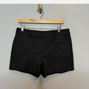 LOFT Black Tailored Bermuda Shorts Cotton Blend